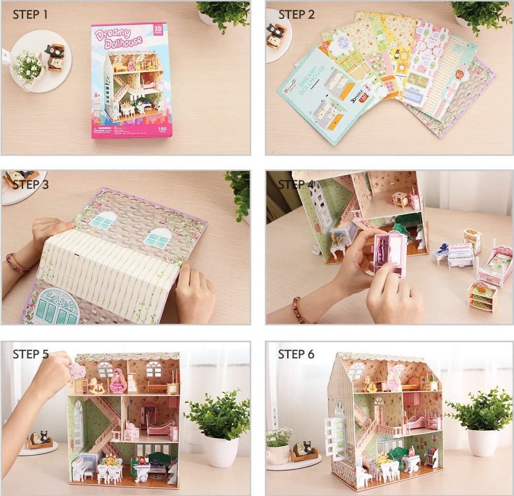 Puzzle 3d Dreamy Doll House - Casa Delle Bambole 160 Pezzi